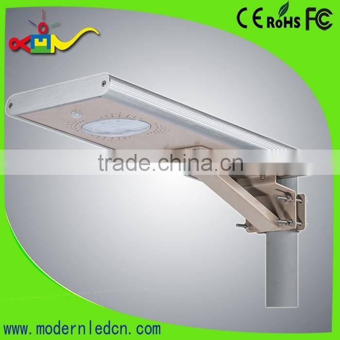 solar led light all in one solar led street light18w 1800lm with IR sensor and light contorller