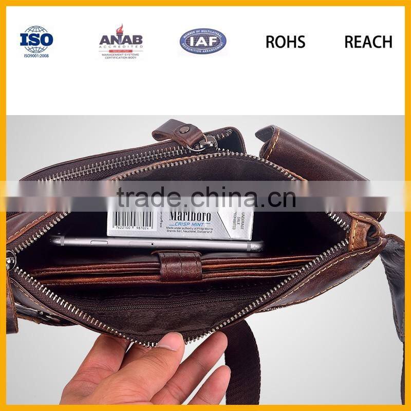 Men's PU Leather Fanny Waist Pack Bum Hip belt bag Shoulder Clutch Handbag