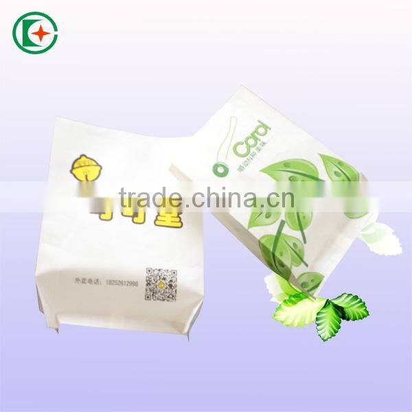 Custom printed take away greaseproof fast food paper bag