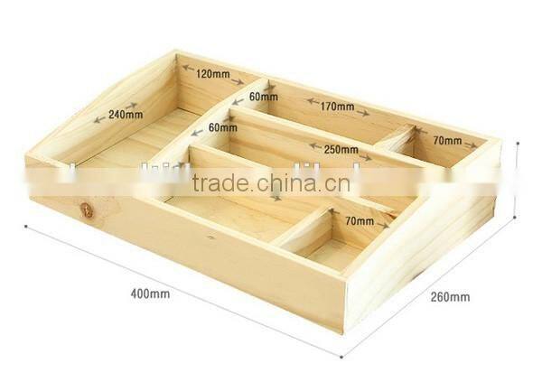 Customized Handmade make up wooden box with mirror