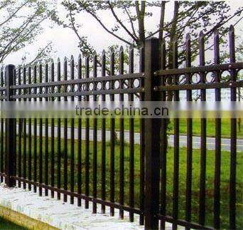 Hot sale fashion style Powder Coated black rod iron fence