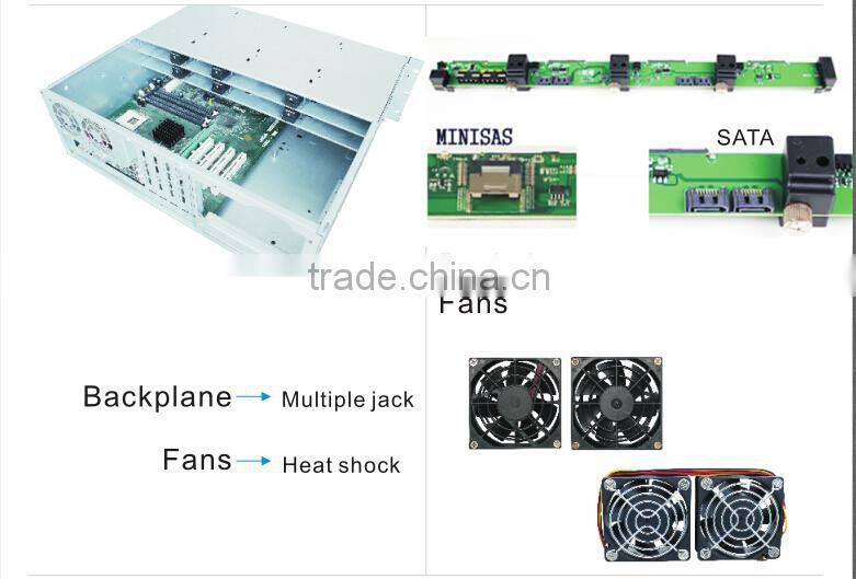 8 HDD Trays Rack Mount industrial server case for server