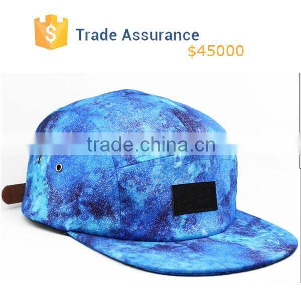 Custon Design Fashion 5 Panel Hat Shimmer 5 Panel Cap Hat Snapback Hat Galaxy Nebula