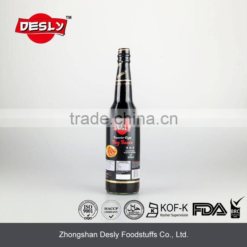 Desly factory chinese traditional low salt light soy sauce