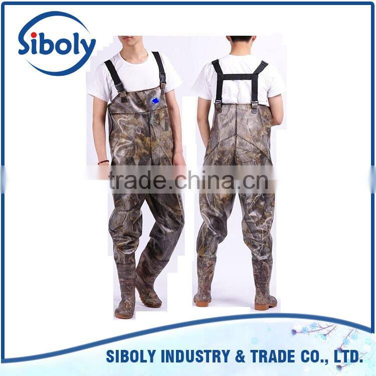 Export quality products high demand products chest high waders being used as waterproof fish farming work wear