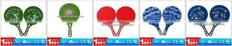 Plastic beach paddle ball racket set