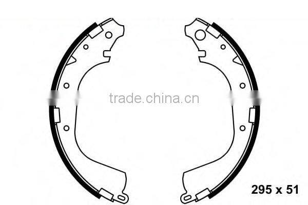 semi-metalic brake shoe for toyota hiace parts 04495-35151