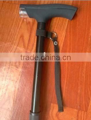 Folding Walking Stick foldable 4 section walking stick with led light crutch walking cane