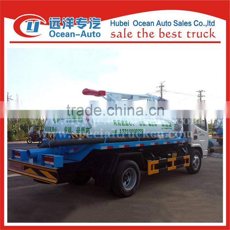 DFAC 4CBM white color fecal vacuum suction truck