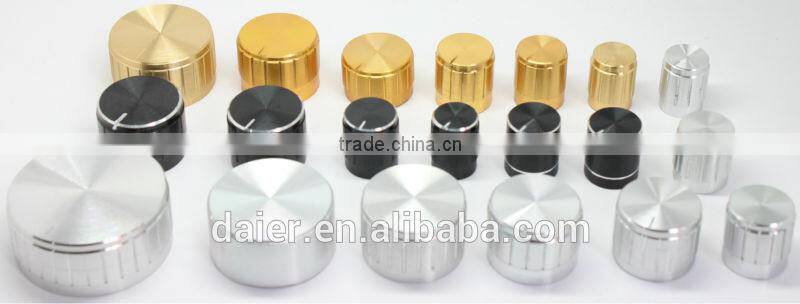 6mm volume knurled brushed aluminum knob