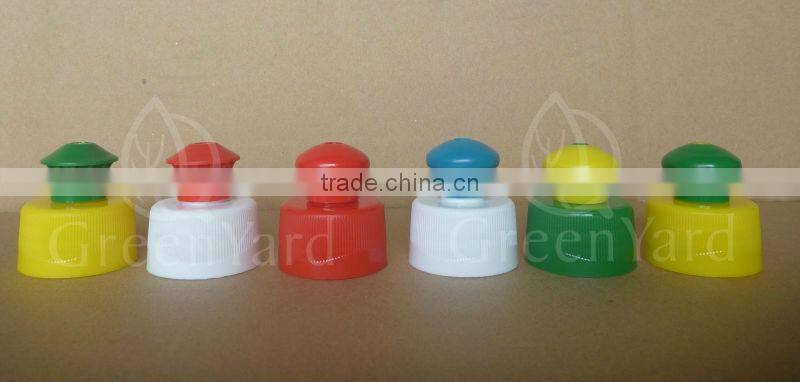 plastic pull push cap