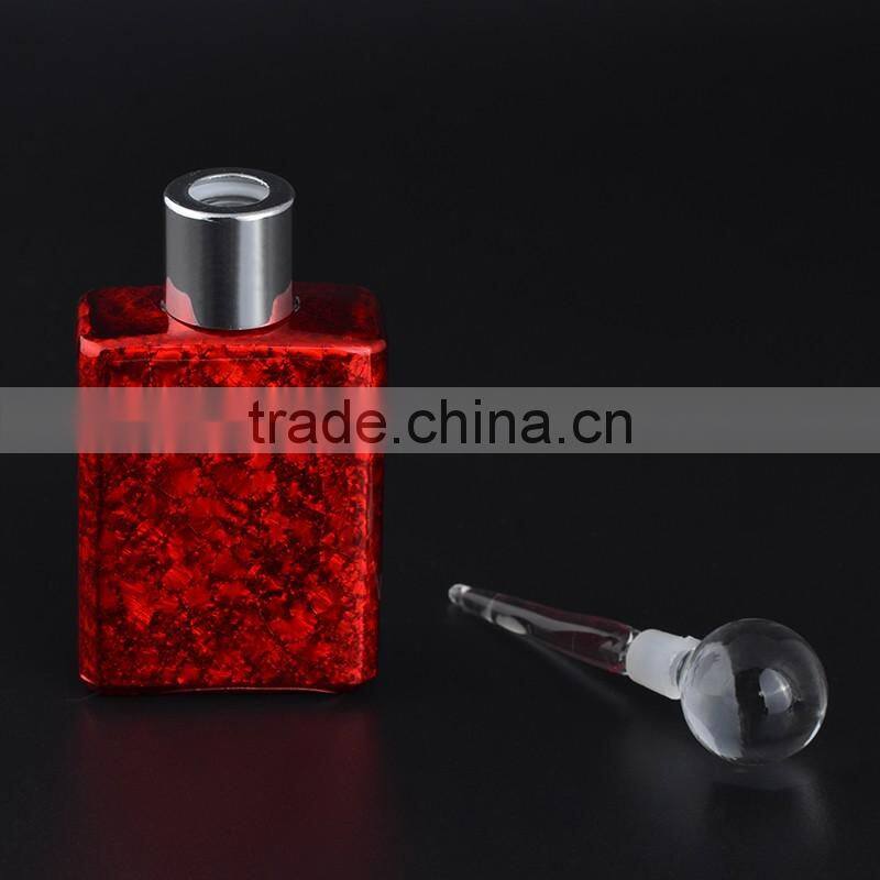 MUB New Unique Shape Different Size Tester Crack Effect Dropper Glass Bottle With Glass Stick Cap For Perfume &Essential Oil