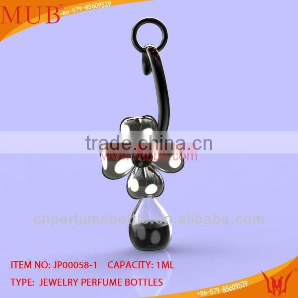 Glass Jewelry UV Flower Shape Necklace Glass Bottle