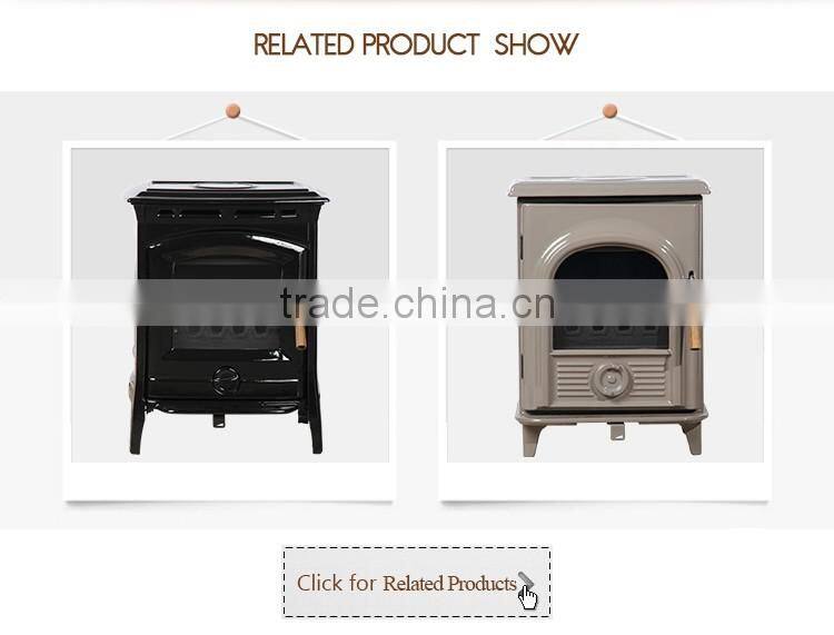 Cast Iron and Enamel Surface Wood Burning Stove Fireplace professional supplier from China