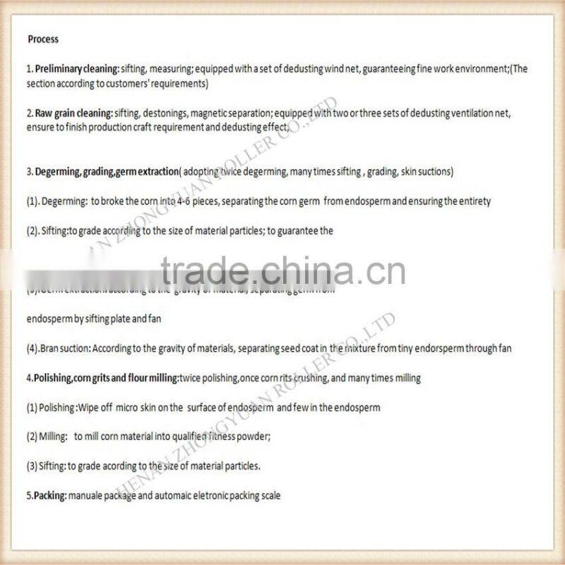 Complete automatic corn milling machine/corn flour machine price