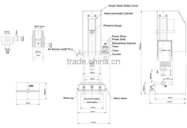 JULY brand low cost sale 15 tons small pneumatic sheet metal punching press machine