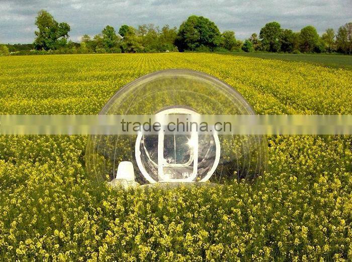 Half Clear Inflatable Bubble Tent Outdoor Inflatable Lawn Tent Dia. 4m Dome Tent