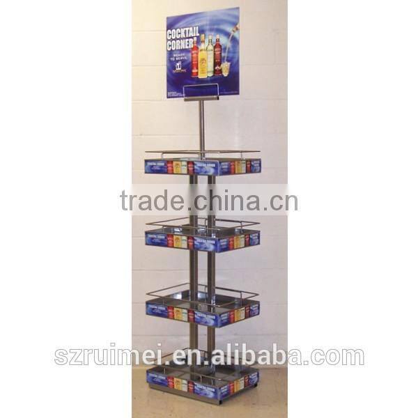 2015 new style Wal-Mart metal Beverage display shelf
