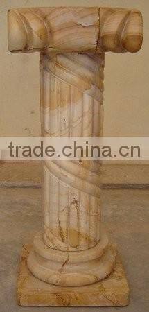 UNIQUE TEAKWOOD MARBLE PEDESTALS