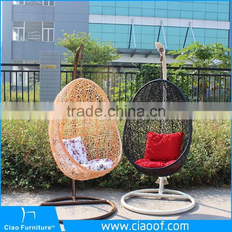 Commercial Cheap Patio Outdoor Rattan Hanging Egg Chair For Sale