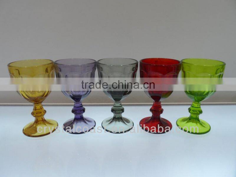 unique dazzling multi colorful wine glasses for outdoor drinkware
