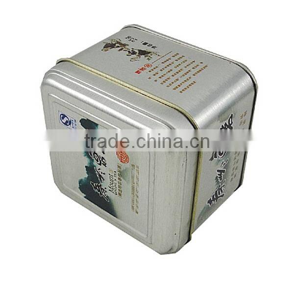small decorative tea tin box