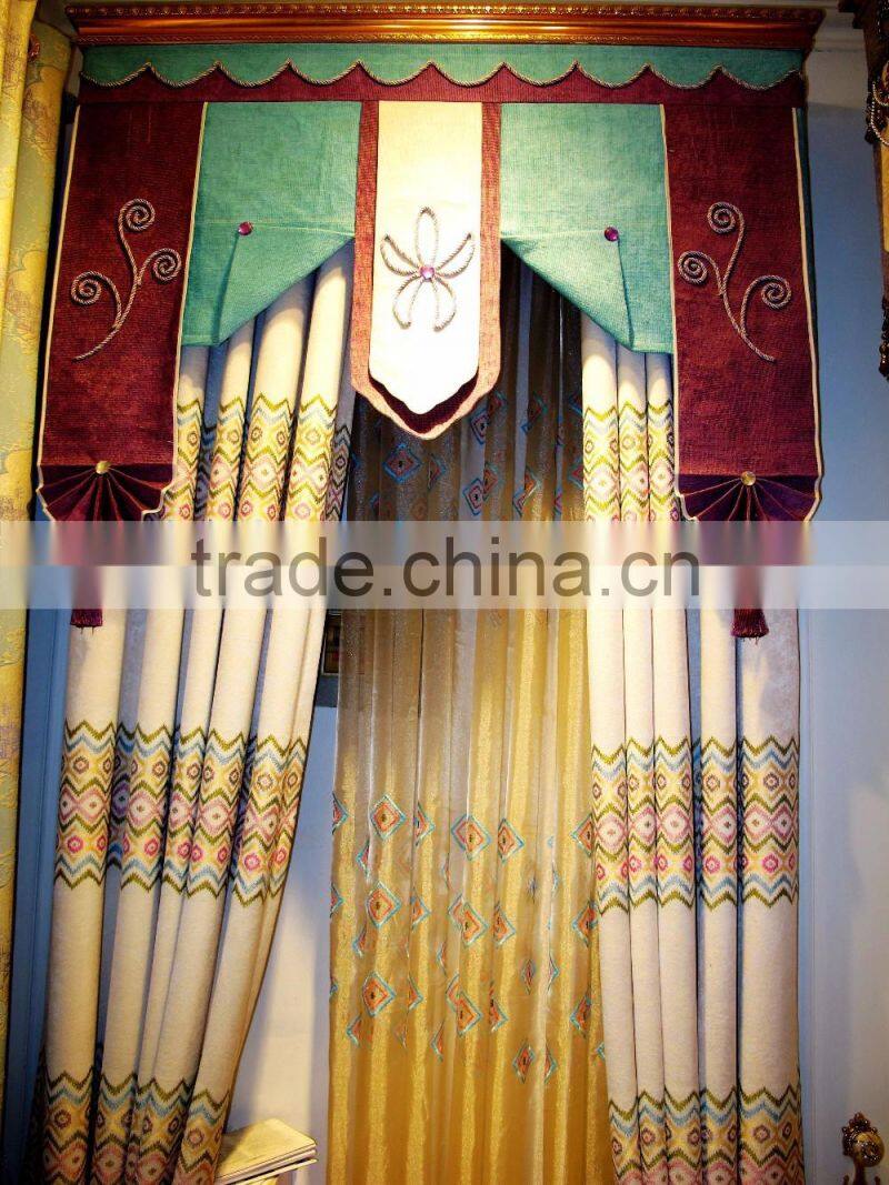 High Quality New Style Colorful Blackout Fabric Curtain/Professional Jacquard Blackout Window Curtain
