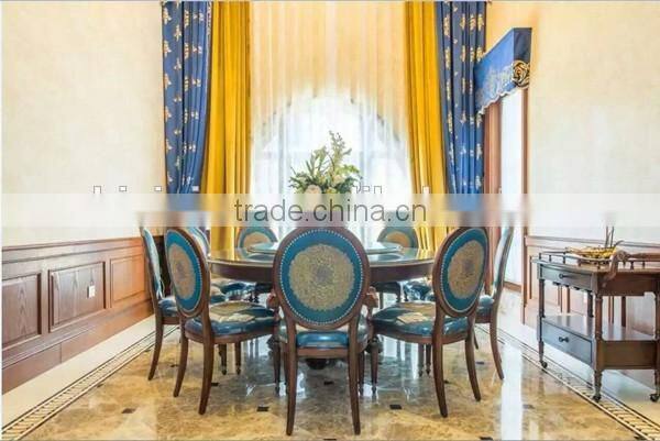 Antique Replica Style Dinning Room Furniture, Retro Large Round Dining Table for 10 People