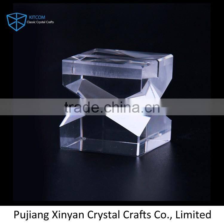 Office table decoration new design crystal name card holder/crystal business holder