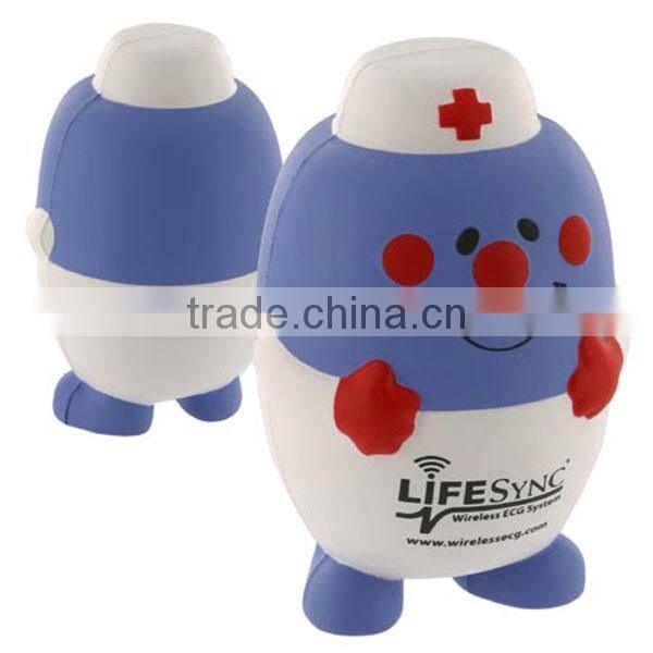 Printed pu stress yellow duck for promotion