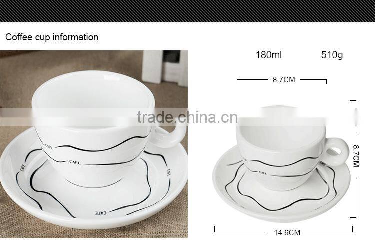 Haonai new style high quality new bone china coffee cup and saucer