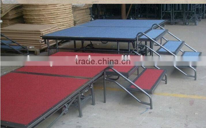 New safety platform ladder with active stage