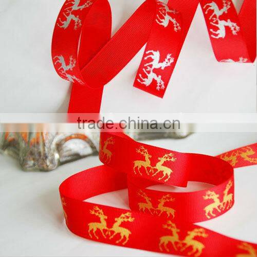 Christmas ribbon decoration gift, satin ribbon, Christmas pattern ribbon