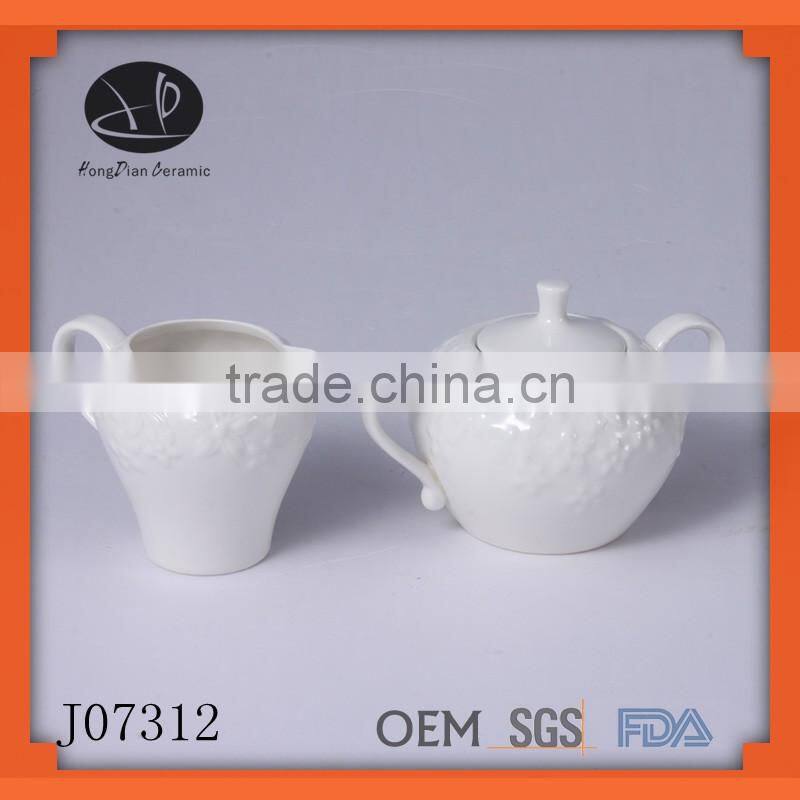 white porcelain ceramic sugar pot and milk pot,Milk Bowl Sugar Bowl
