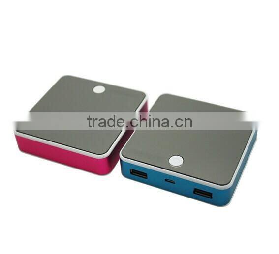 Fashionable square power bank 10400mah mobile phone charger