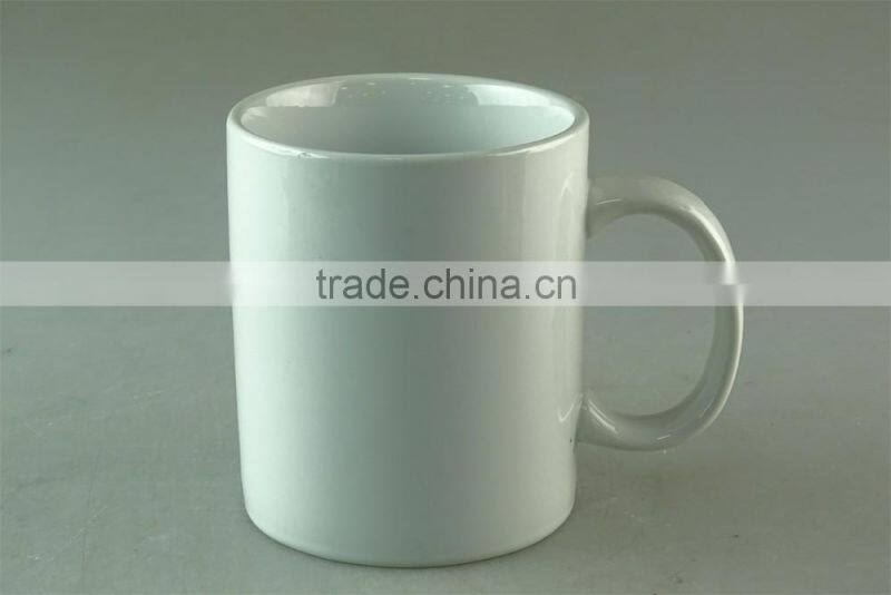 550ml cheap white ceramic coffee mug in stock for wholesale