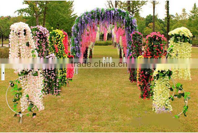 factory outdoor popular design handing plant fake uv proof artificial orchid handing vine EHM09