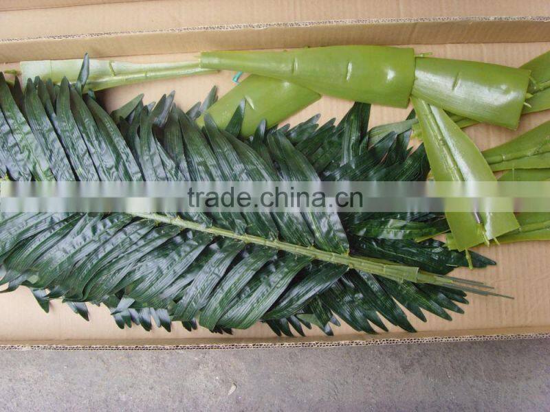 fake plastic palm leaf manufacture garden handmade Artificial palm leaf/branch
