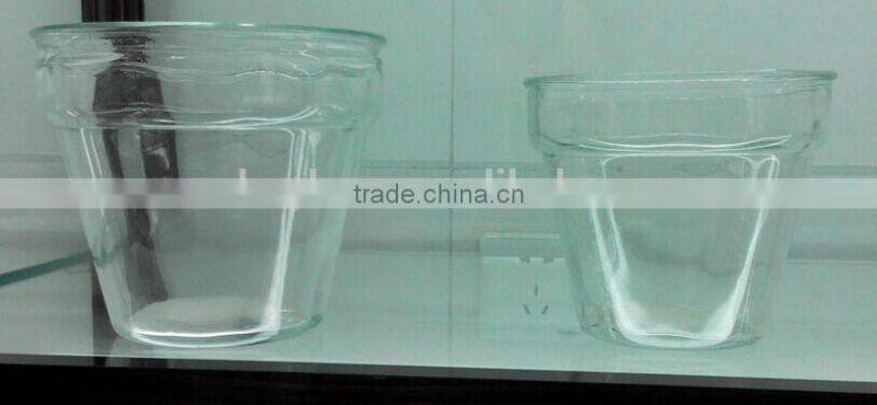 glass flower pot, glass plant pot garden pots