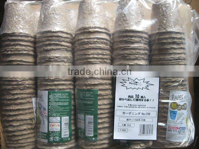 100% Fiber planter /paper breeding pot