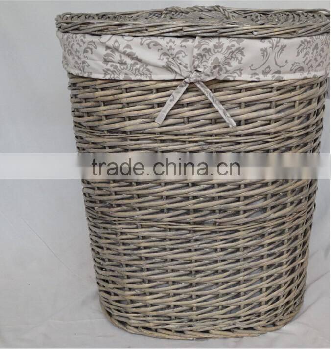 2016 new design willow home used grey color laundry basket