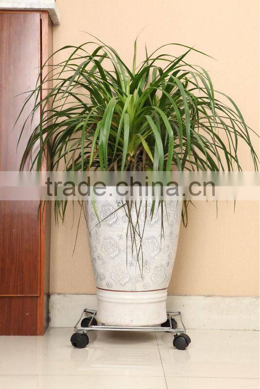 home removable metal flower shelf Plant Trolley wheel flower shelf
