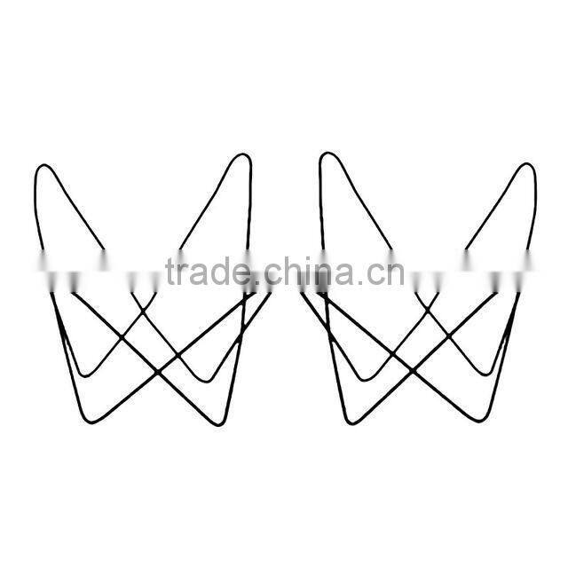 BKF Butterfly chair in living room chair frame with black leather