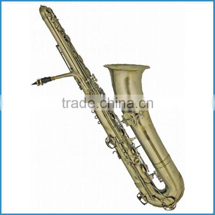antique gold finish bass saxophone, Bb sax, professional saxophone
