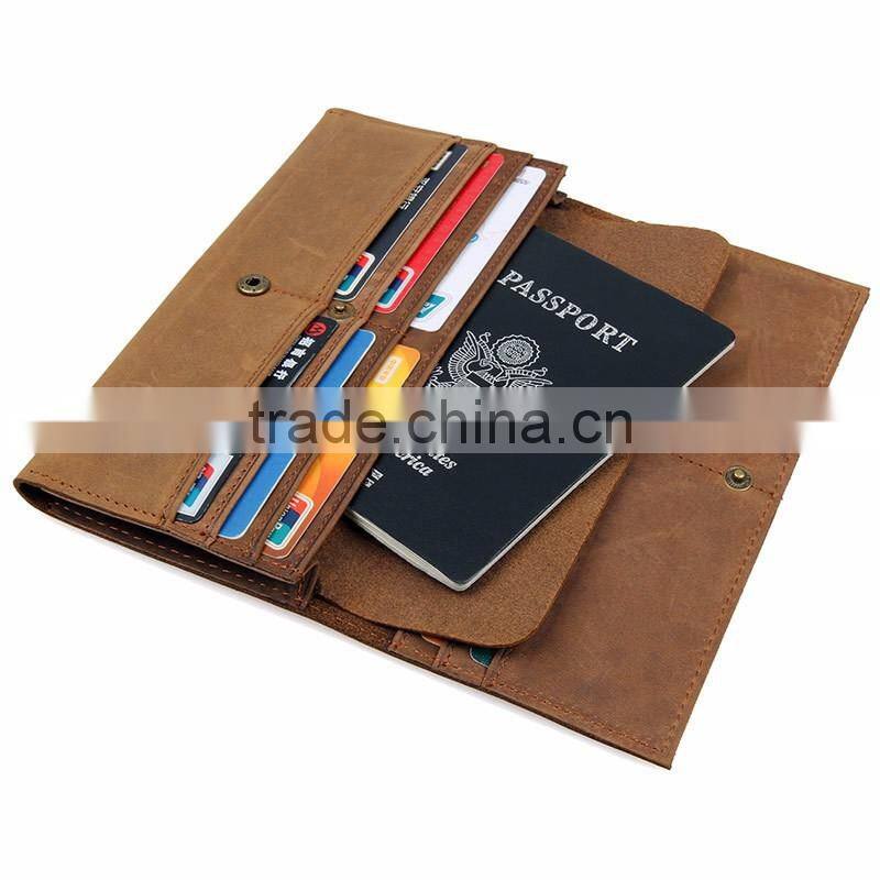 New Custom men's Italian Vegetable Tanned Leahter Passport Cover