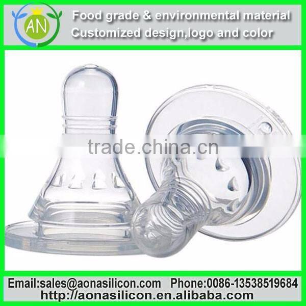 Realistic Transparent Molding Silicone Baby Nipple For Feeding Baby