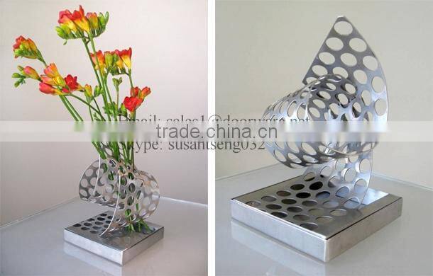 Modern Stainless Steel Flower Vase Steel Flower Pot Metal Vase