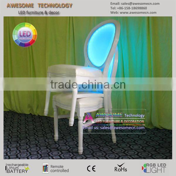 outdoor use wood banquet chairs / lighted catering chair