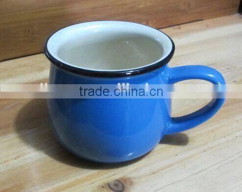 Stoneware stackable coffee mug with custom logo design