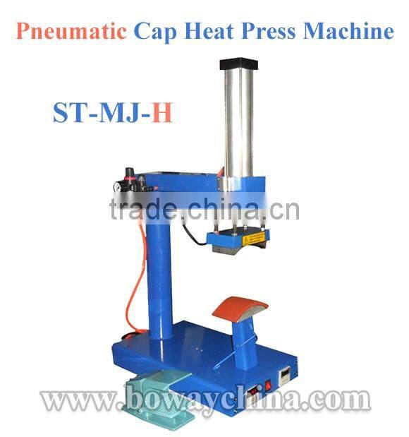 Pneumatic cap heat transfer printing machine